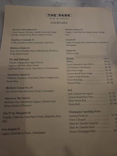Menu The Park Bar & Grill - 24