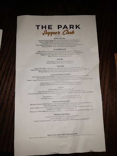 Menu The Park Bar & Grill - 25