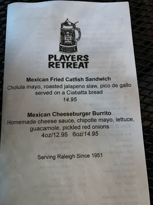Menu The Players Retreat - 29