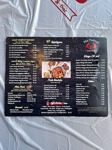 Menu The Twisted Crab Hampton - 21