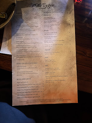 Menu The Tyger - 22