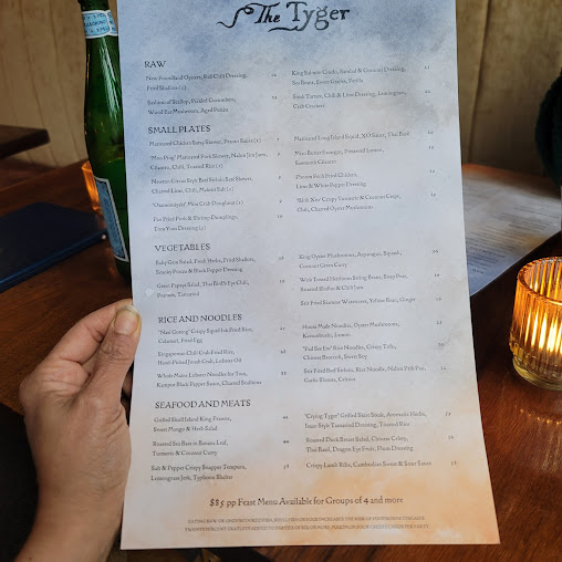 Menu The Tyger - 23