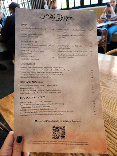 Menu The Tyger - 25