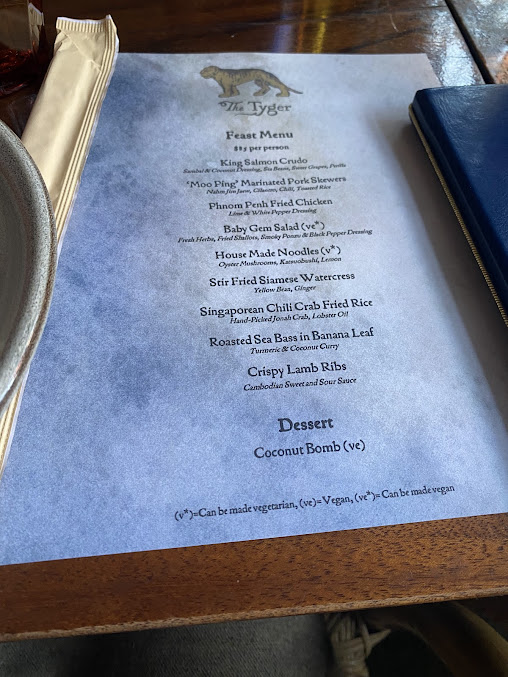 Menu The Tyger - 26