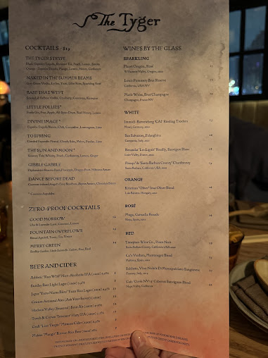 Menu The Tyger - 27