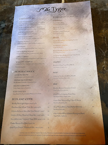 Menu The Tyger - 28
