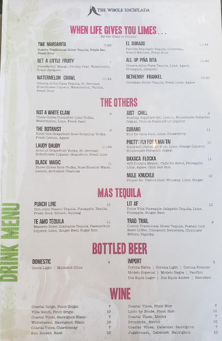 Menu The Whole Enchilada - 27