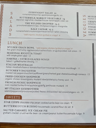 Menu The Wylder - 25