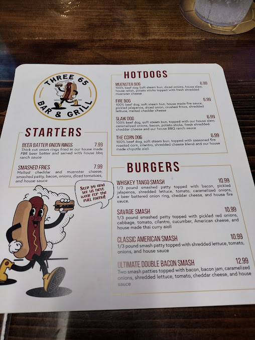 Menu Three65 Bar & Grill - 28