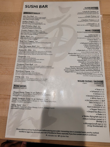 Menu Tiger Belly Noodle Bar - 20