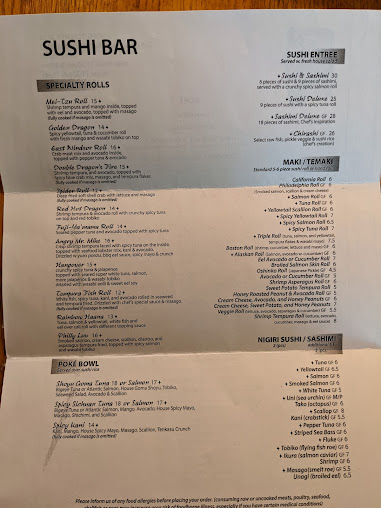 Menu Tiger Belly Noodle Bar - 24