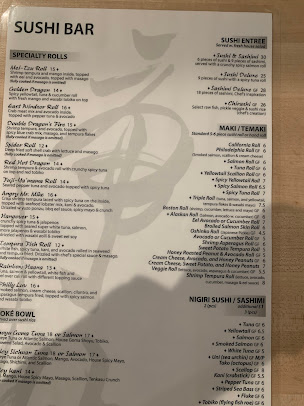 Menu Tiger Belly Noodle Bar - 26