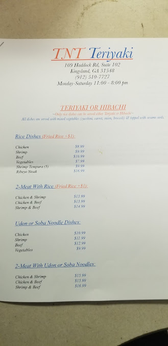 Menu Tnt Teriyaki Grill - 25