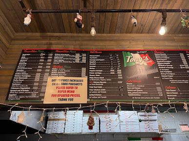 Menu Tony's Pizzeria Corporation - 21