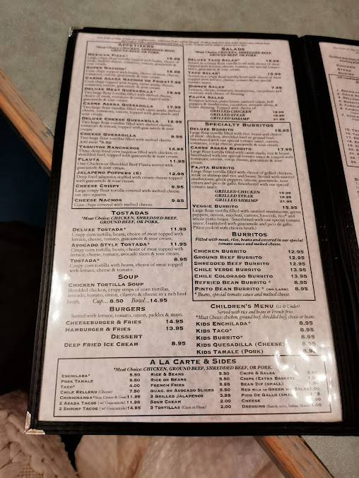 Menu Toreros Famosos Mexican Restaurant - 21