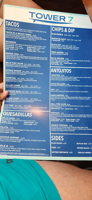 Menu Tower 7 Baja Mexican Grill - 24