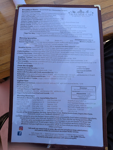 Menu Trailside Cafe Beer Garden - 21