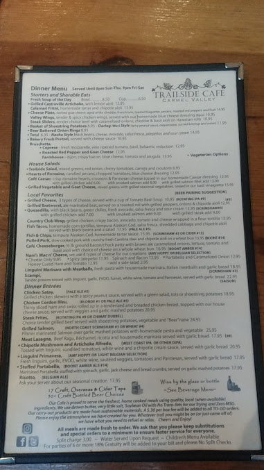 Menu Trailside Cafe Beer Garden - 29