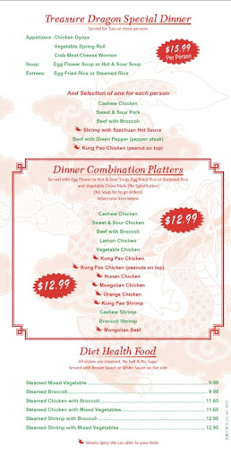 Menu Treasure Dragon Chinese Cuisine - 20