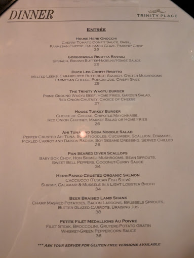 Menu Trinity Place Restaurant And Bar - 20