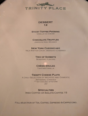 Menu Trinity Place Restaurant And Bar - 22