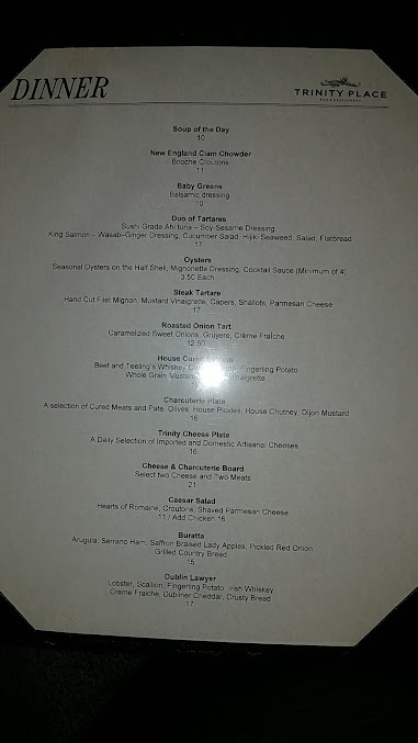 Menu Trinity Place Restaurant And Bar - 27