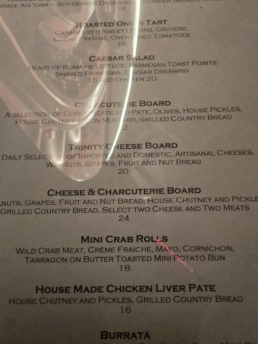 Menu Trinity Place Restaurant And Bar - 29