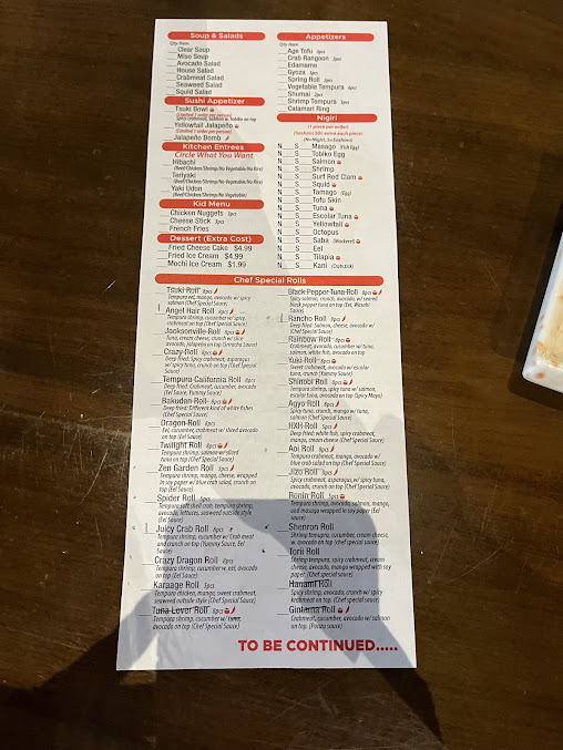 Menu Tsukiro Japanese Restaurant - 23