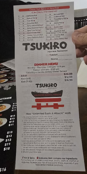 Menu Tsukiro Japanese Restaurant - 26