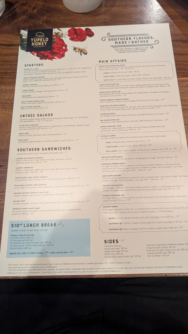 Menu Tupelo Honey Southern Kitchen & Bar - 20