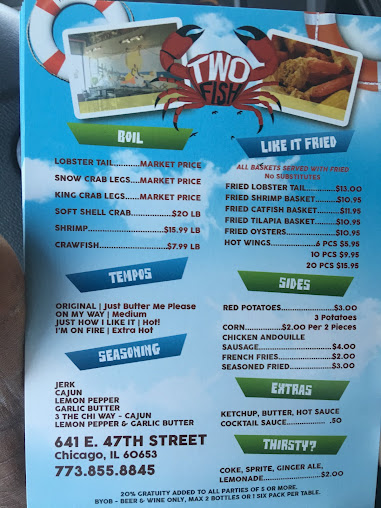Menu Two Fish Crab Shack - 22