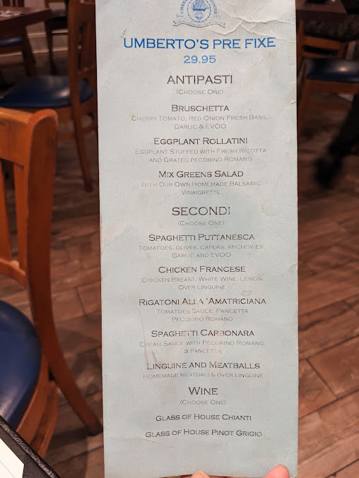 Menu Umbertos Clam House - 22