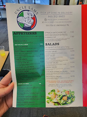 Menu Uncle Sams Restaurant - 28