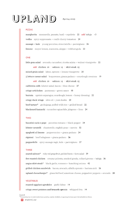 Menu Upland - 22