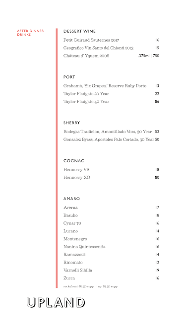 Menu Upland - 25