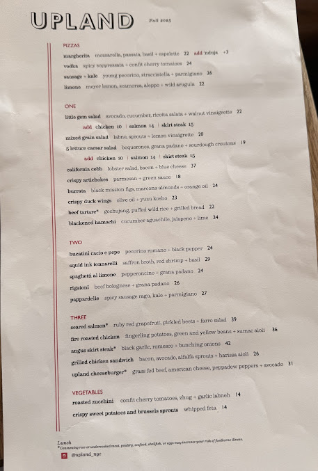 Menu Upland - 26