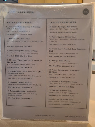 Menu Vault Craft Beer - 24