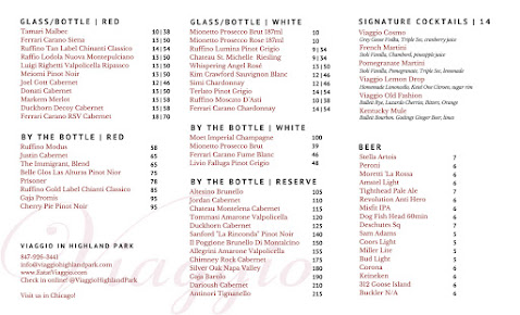 Menu Viaggio Highland Park - 21