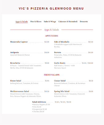 Menu Vic's Pizzeria - 23