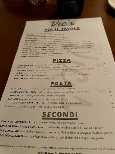 Menu Vic's - 22
