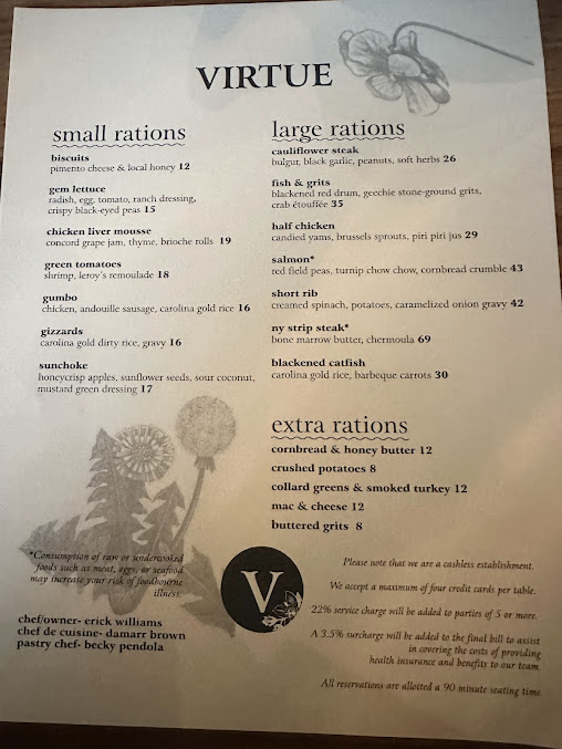 Menu Virtue Restaurant - 20