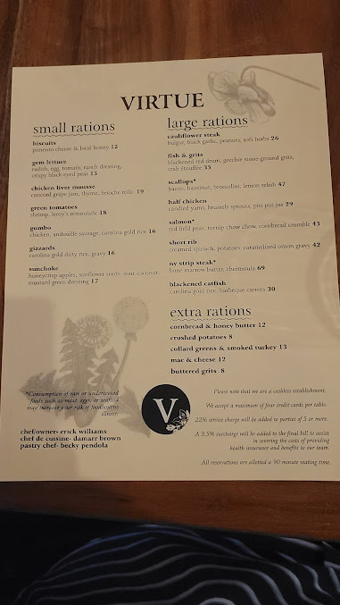 Menu Virtue Restaurant - 21