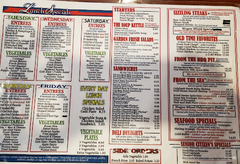 Menu Wagon Wheel Restaurant - 22
