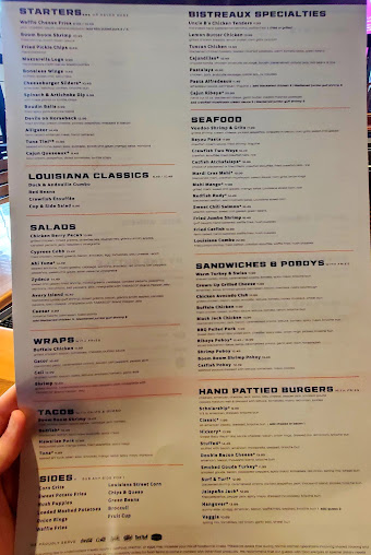 Menu Walk Ons Sports Bistreaux - 21
