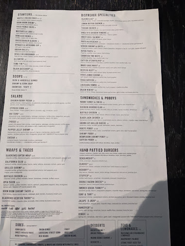 Menu Walk Ons Sports Bistreaux - 25