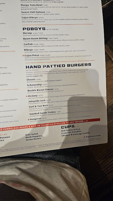 Menu Walk Ons Sports Bistreaux - 27