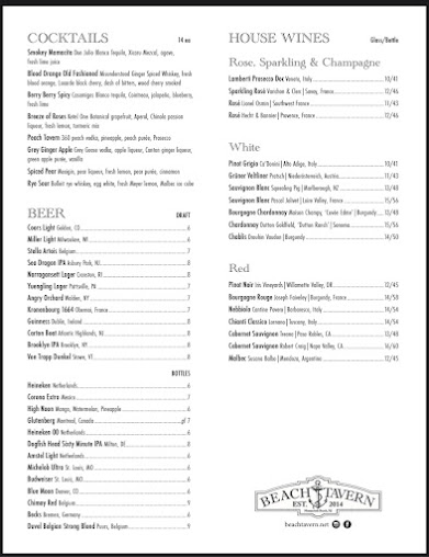 Menu West Beach Tavern - 25