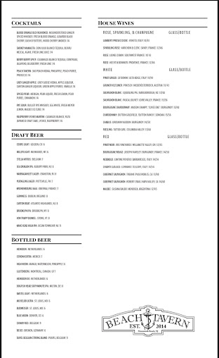 Menu West Beach Tavern - 26