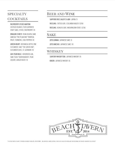 Menu West Beach Tavern - 29