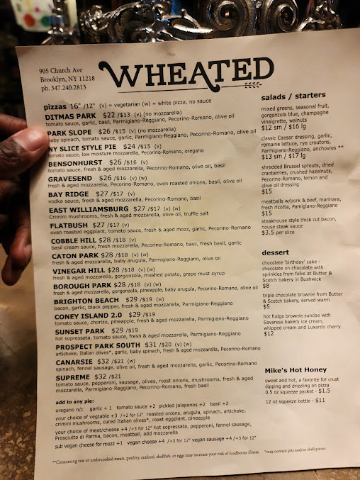 Menu Wheated - 24